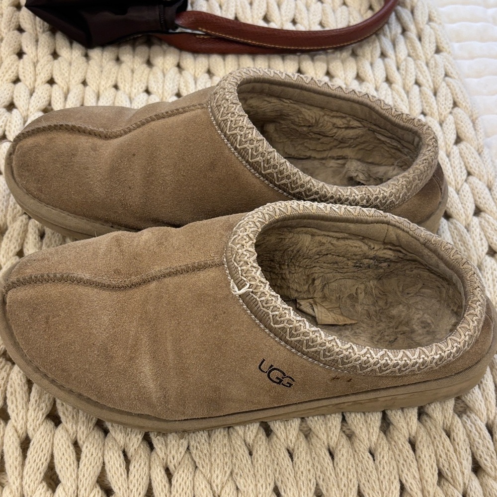 UGG women’s Tan Suede Slip-Ons